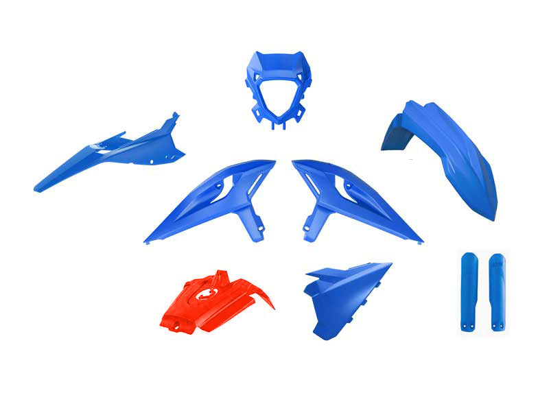 RTECH PLASTIC KIT 7 PCS, BLU/RED