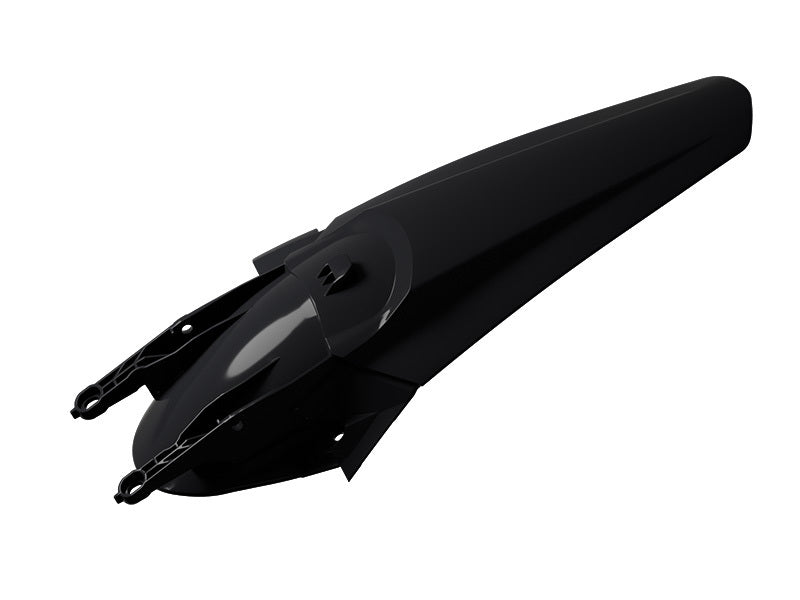 RTECH PLASTIC REAR FENDER ENDURO, BLK