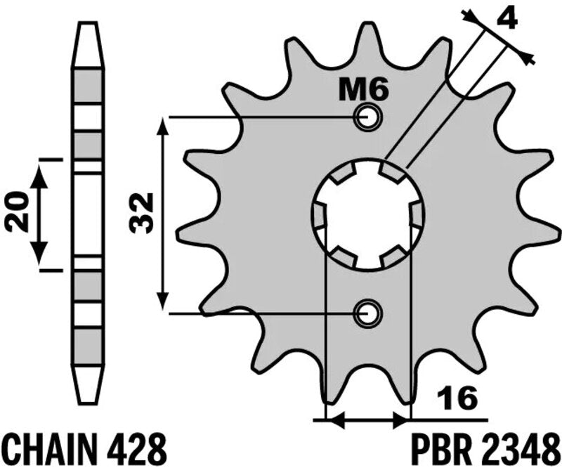 PBR FR SPROC 428 ST 2348, 14