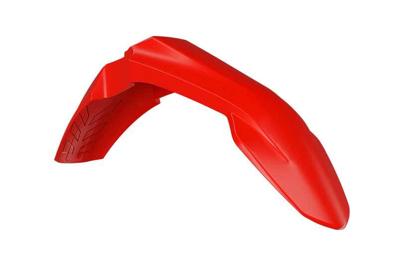 RTECH PLASTIC FRONT FENDER VENTED, RED