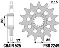 PBR FR SPROC 525 STEEL NF 2249G, 16