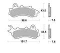 BREMB BRAKE PADS 07118XS SINTER METAL