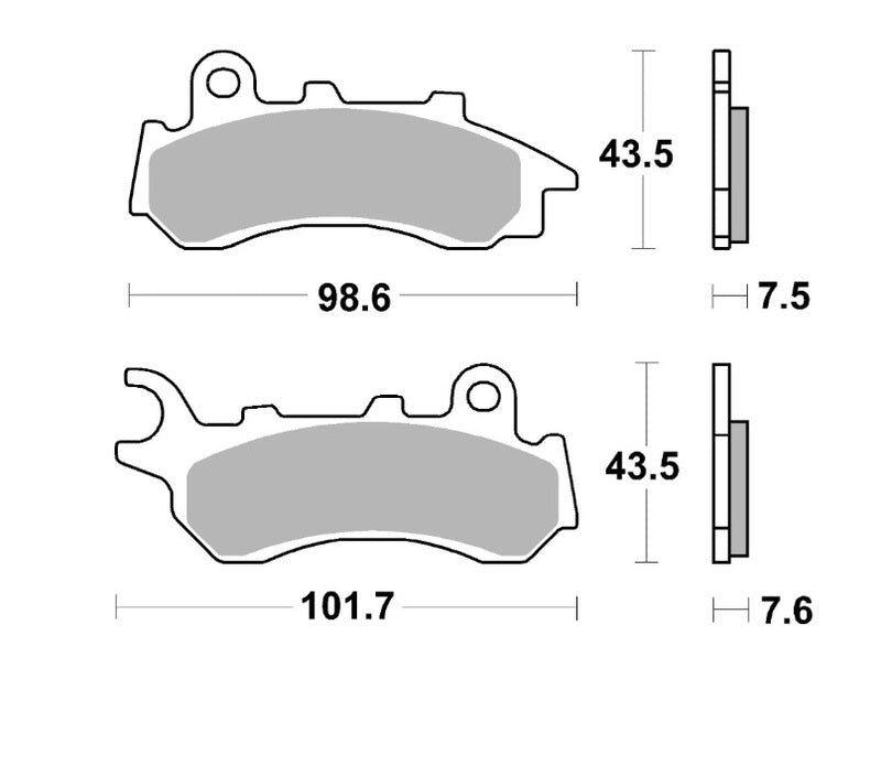 BREMB BRAKE PADS 07118XS SINTER METAL
