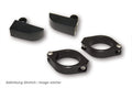 HIGHS CNC ALU FLASHER BRKT 38-41MM BLK