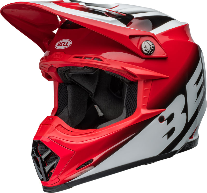 BELL HELMT MOTO9S FLEX RAIL, RED, XL
