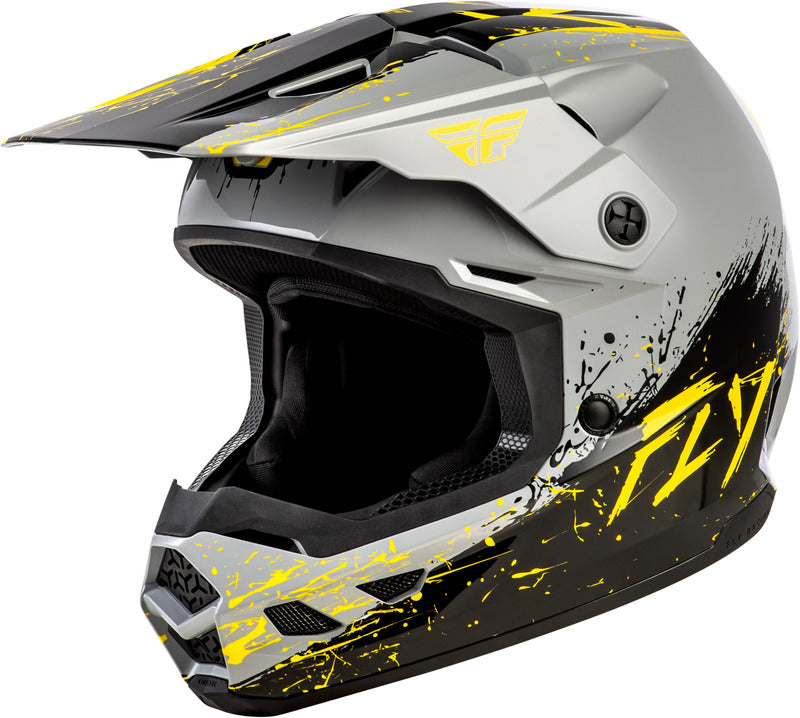 FLY HELMT KINETIC DRIP´26 YTH, GRY, YL