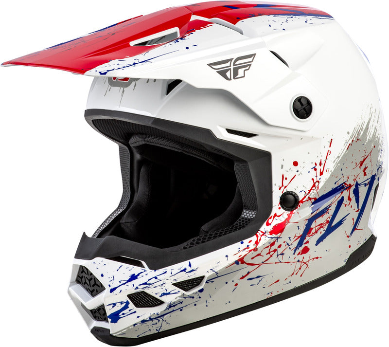 FLY HELMT KINETIC DRIP´26 YTH, WHT, YS
