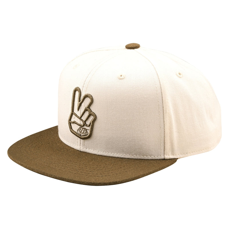 TLD FLATBILL SNAPBACK PEACE, WHT, OSA