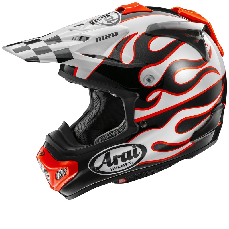 ARAI HELMT MX-V EVO FLAME, WHT, XS