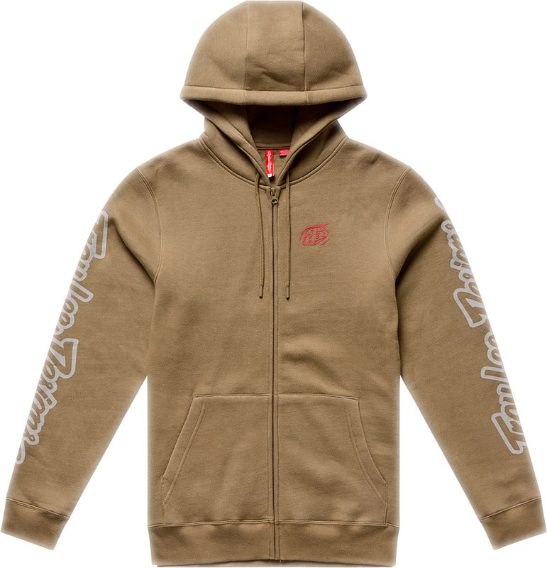 TLD HOODIE ZIP UP BADGE, BRN, 2XL