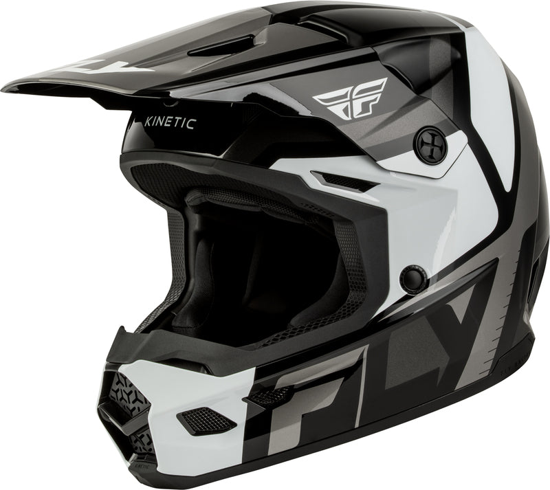 FLY HELMT YTH KINETIC SCRAP, BLK, YS