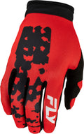 FLY GLOVE YTH LITE FLAKE, RED, YS