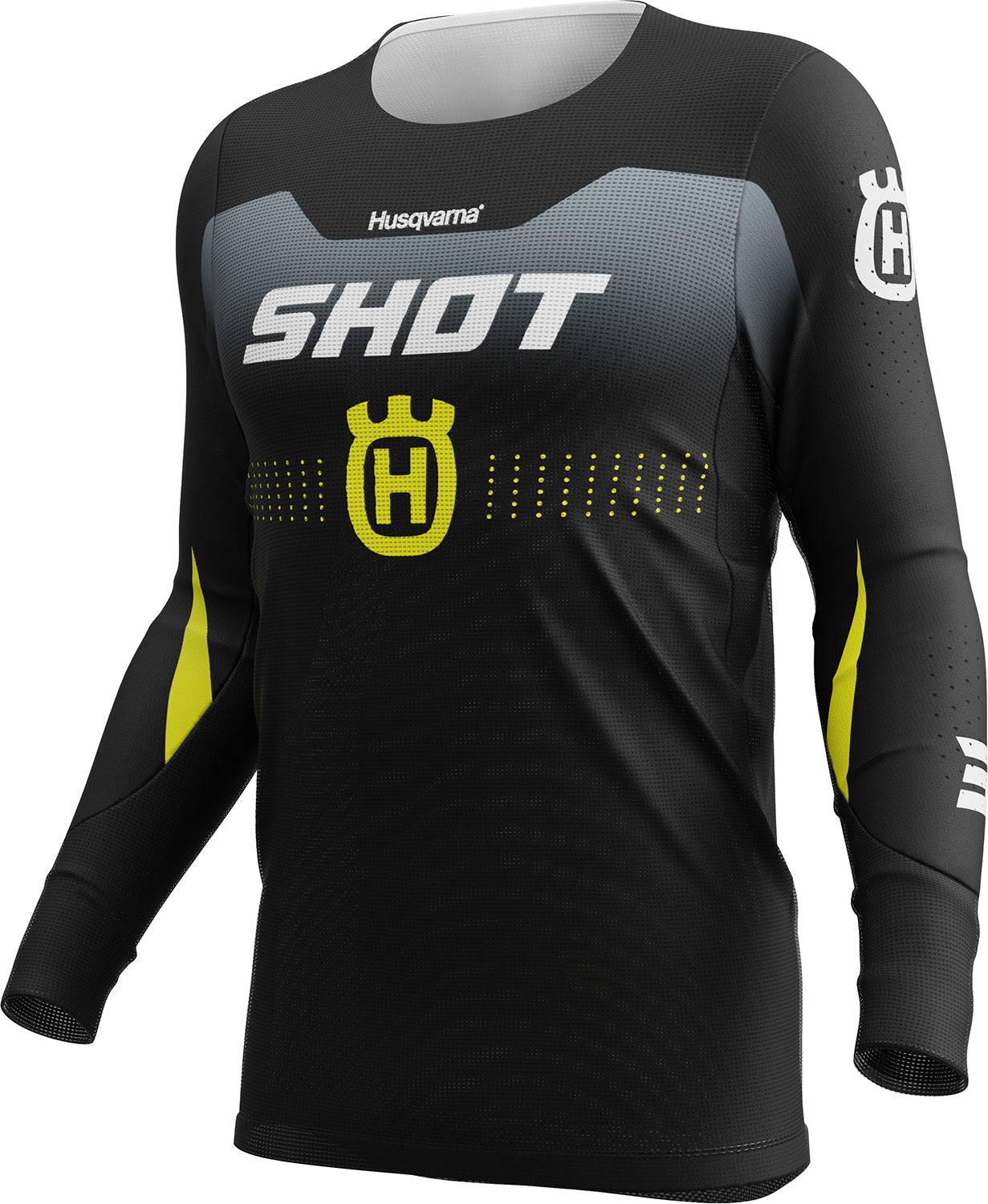 Camisola AEROLITE HUSQVARNA Preta / Cinza SHOT