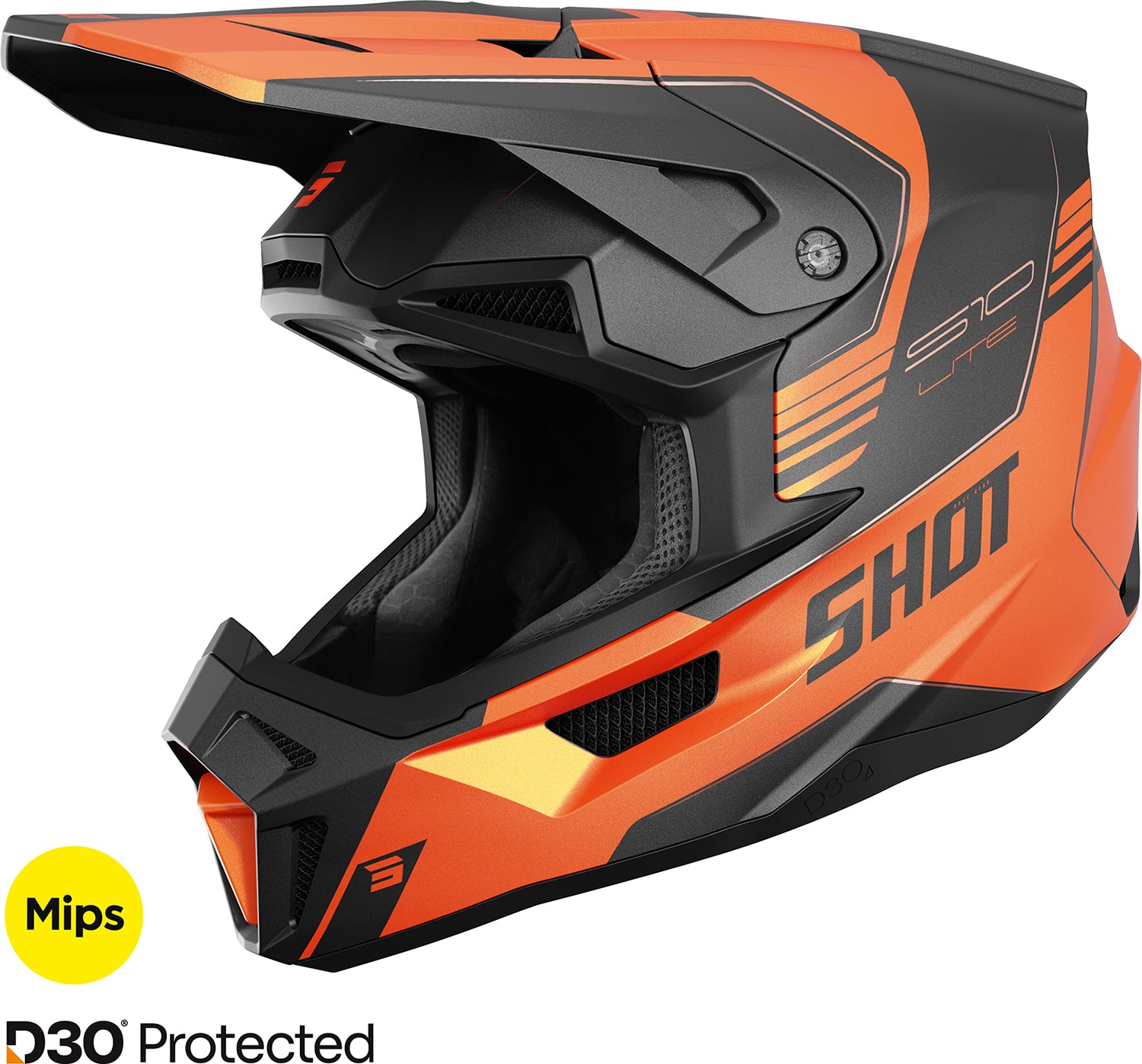 Capacete LITE S10 Laranja Mate SHOT