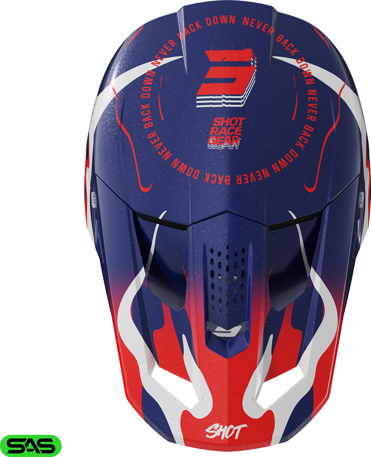 Capacete SPEED BEAST Azul / Vermelho Pérola SHOT