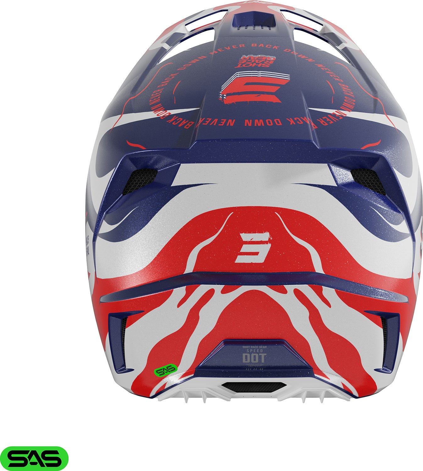 Capacete SPEED BEAST Azul / Vermelho Pérola SHOT