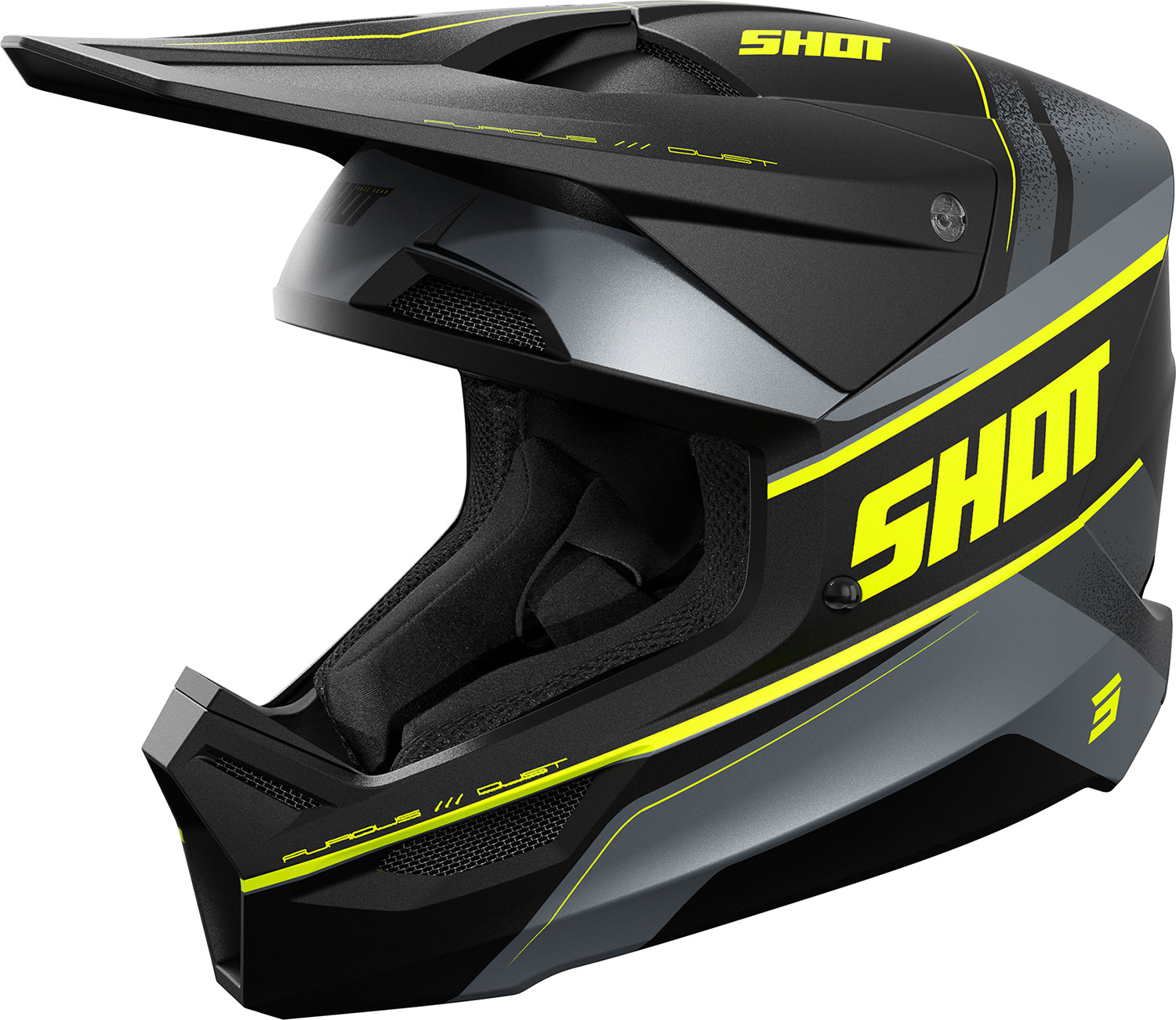 Capacete FURIOUS DUST Amarelo Neon Mate SHOT
