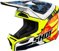 Capacete FURIOUS FLASH Azul / Amarelo Neon Brilho SHOT