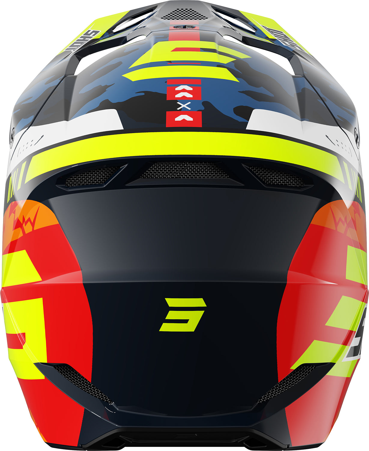 Capacete FURIOUS FLASH Azul / Amarelo Neon Brilho SHOT