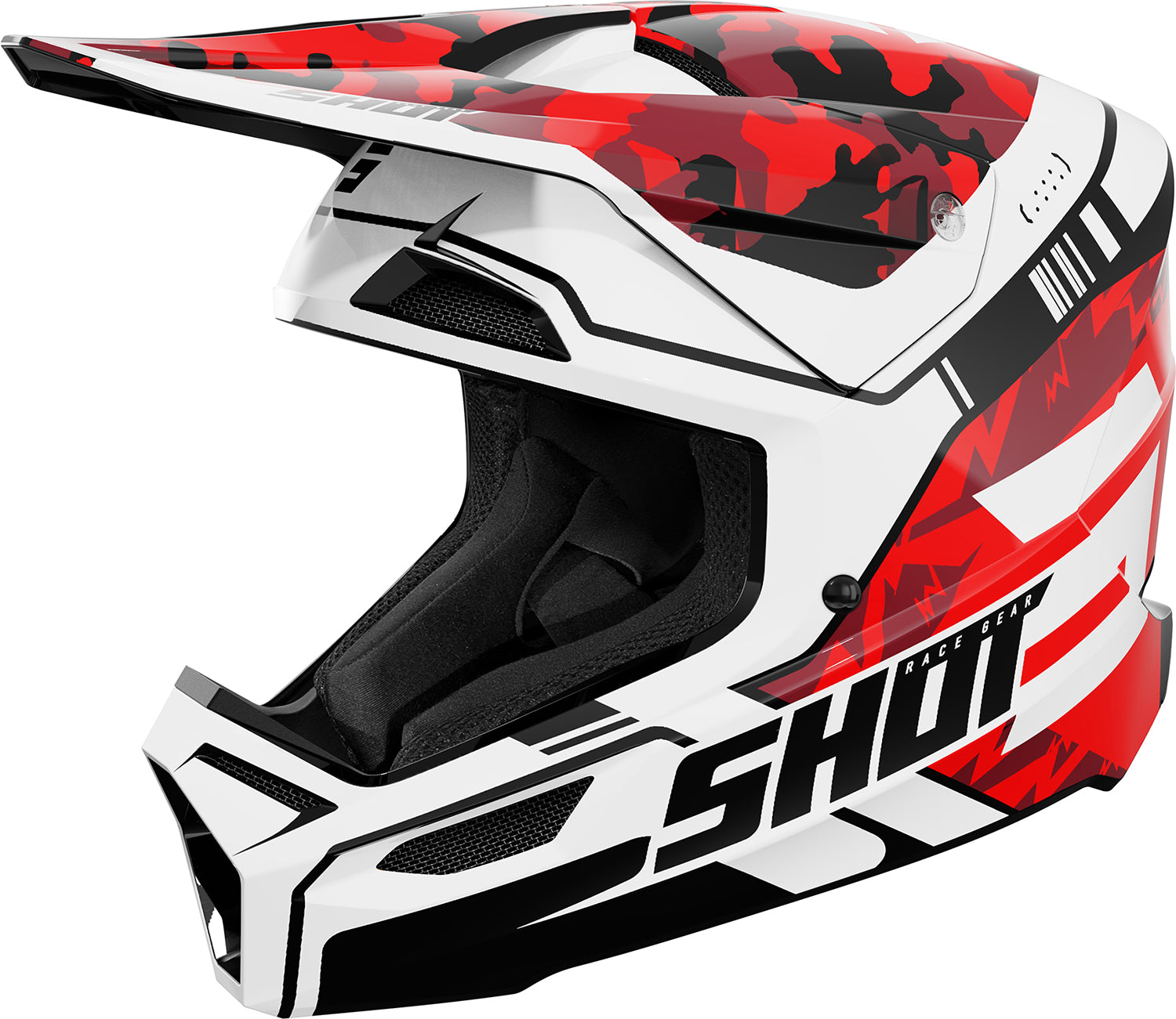 Capacete Criança FURIOUS FLASH Vermelho Brilho SHOT