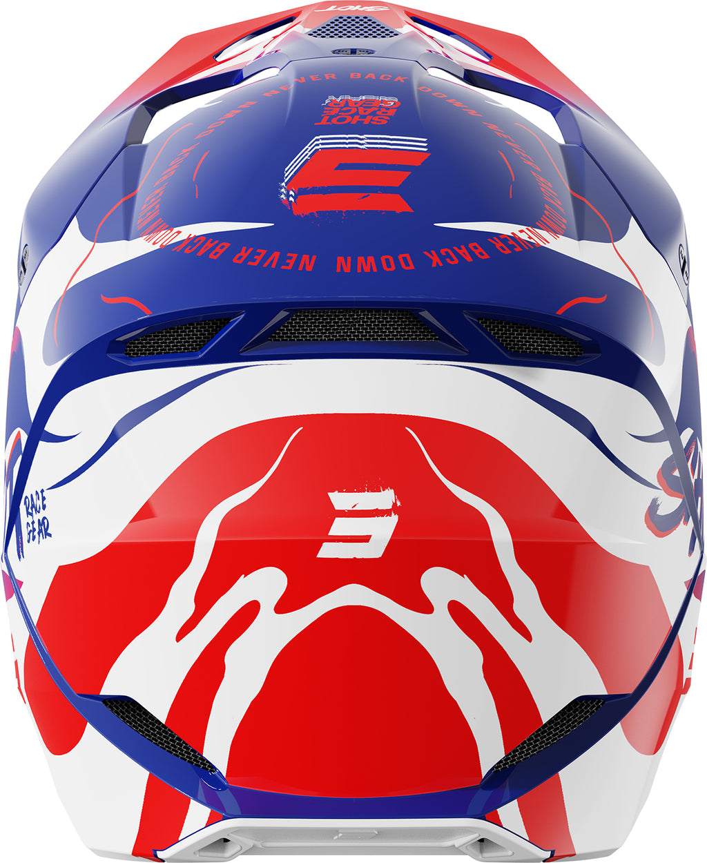 Capacete Criança FURIOUS BEAST Azul / Vermelho Brilho SHOT