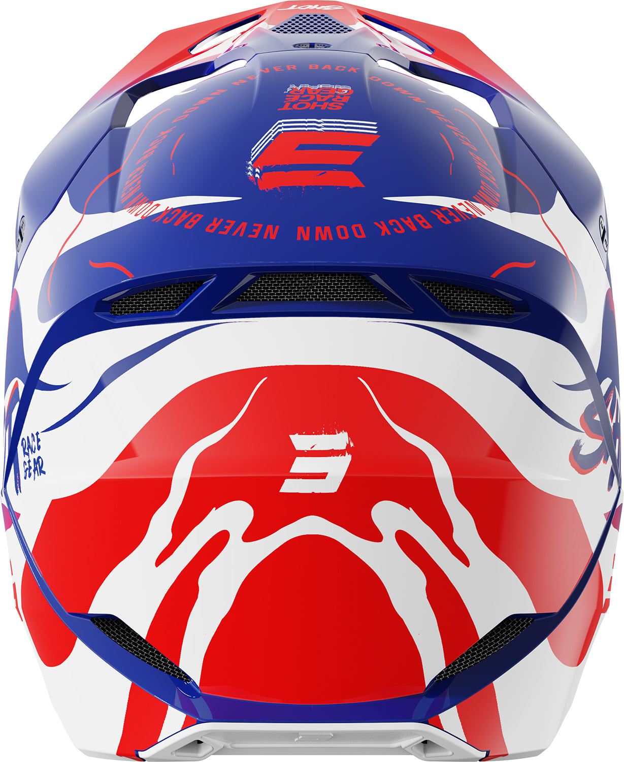 Capacete Criança FURIOUS BEAST Azul / Vermelho Brilho SHOT