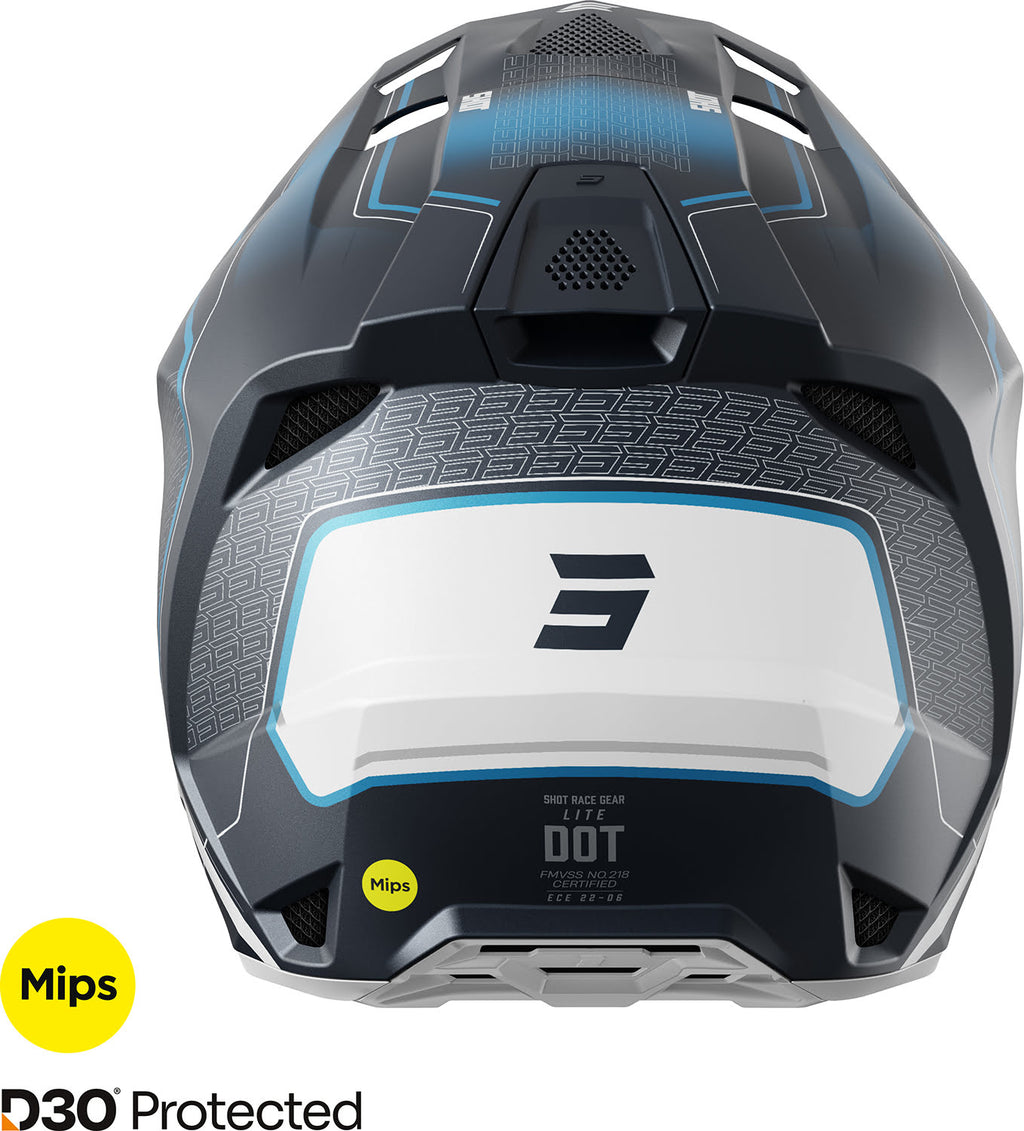 Capacete LITE CHALLENGER Azul Mate SHOT