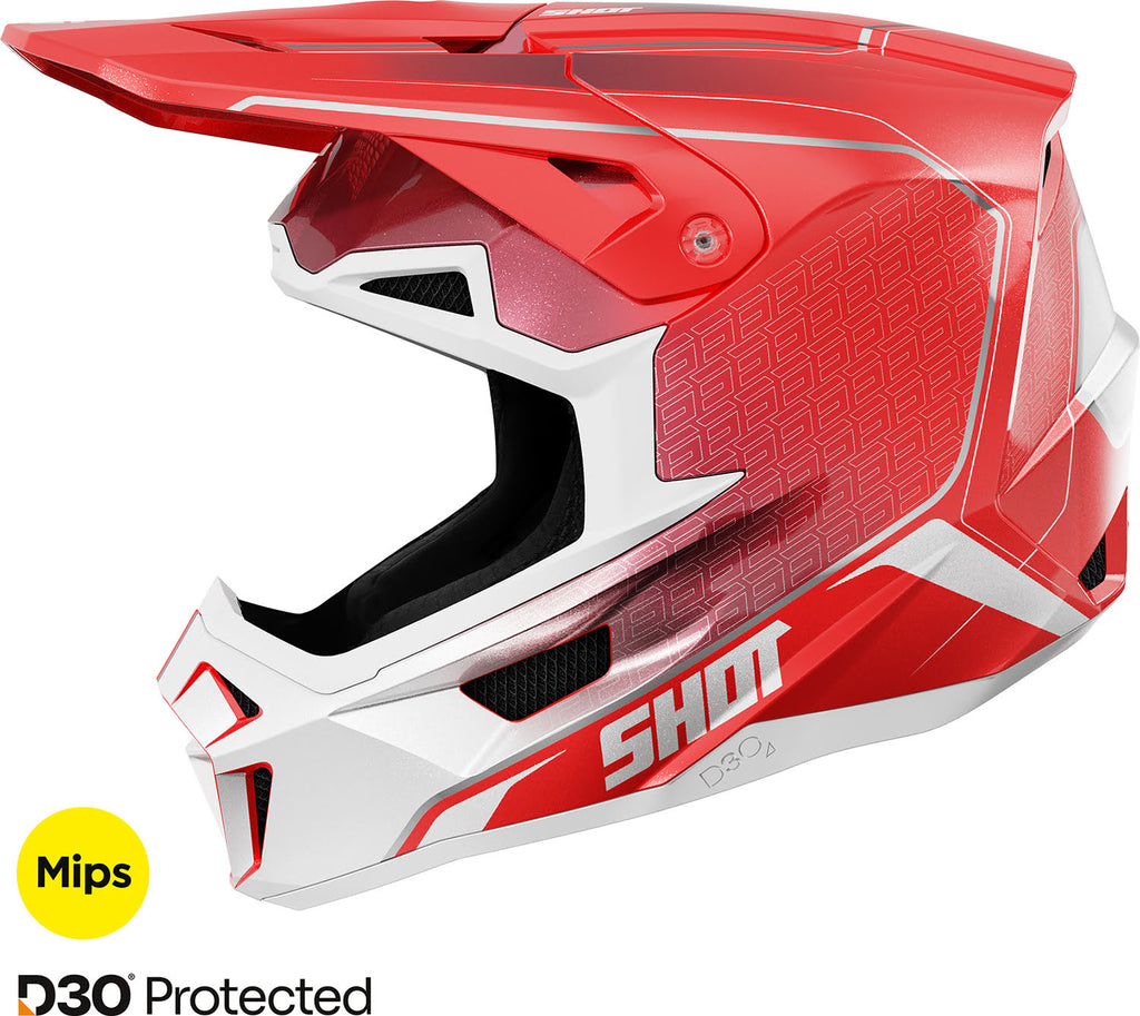 Capacete LITE CHALLENGER Vermelho Pérola SHOT