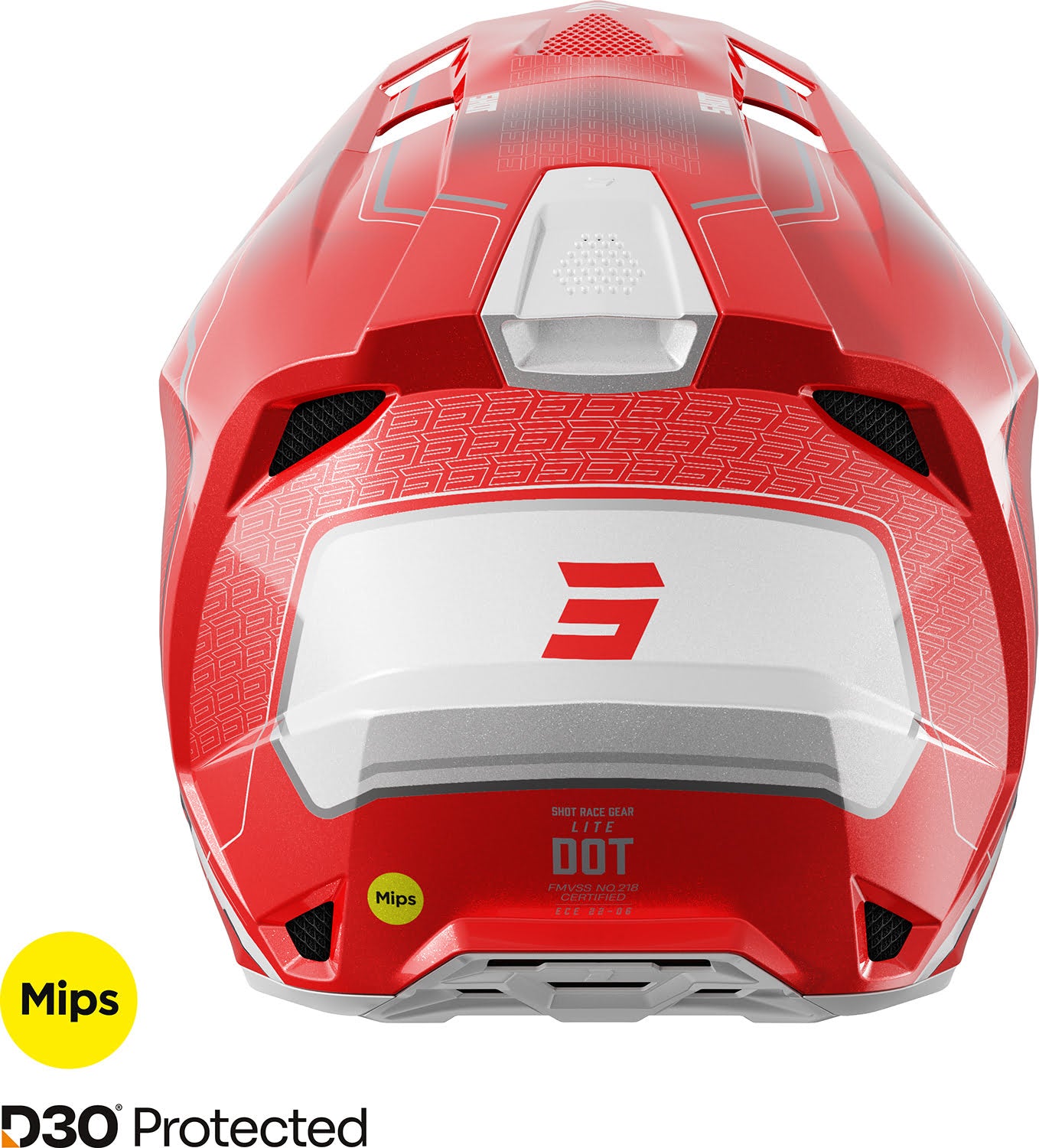 Capacete LITE CHALLENGER Vermelho Pérola SHOT