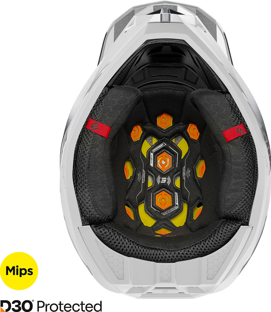 Capacete LITE CHALLENGER Preto / Branco Pérola SHOT