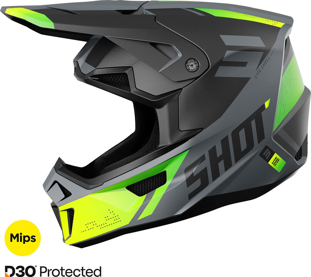 Capacete LITE ULTRA Amarelo Neon / Purpurina Mate SHOT