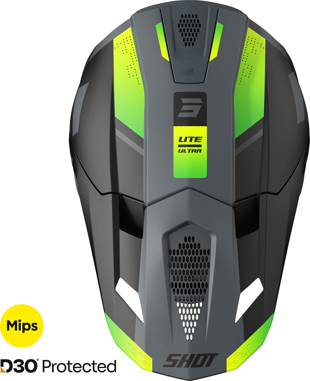 Capacete LITE ULTRA Amarelo Neon / Purpurina Mate SHOT