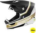 Capacete RACE MYTHIC Preto / Dourado Mate SHOT