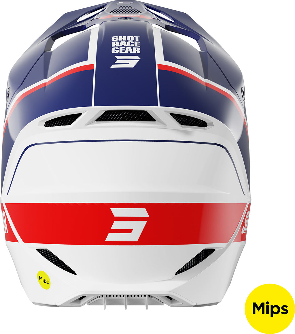 Capacete RACE MYTHIC Azul / Vermelho Brilho SHOT