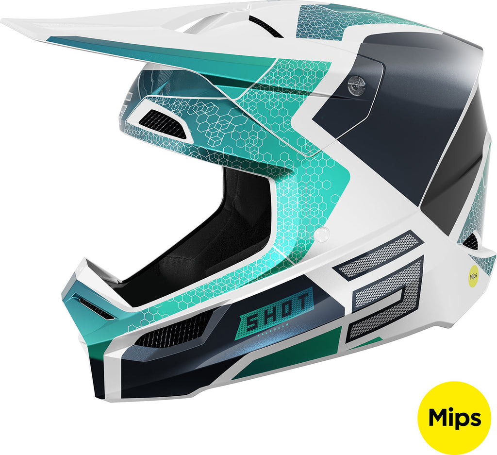 Capacete RACE PHASER Azul / Turquesa Pérola SHOT