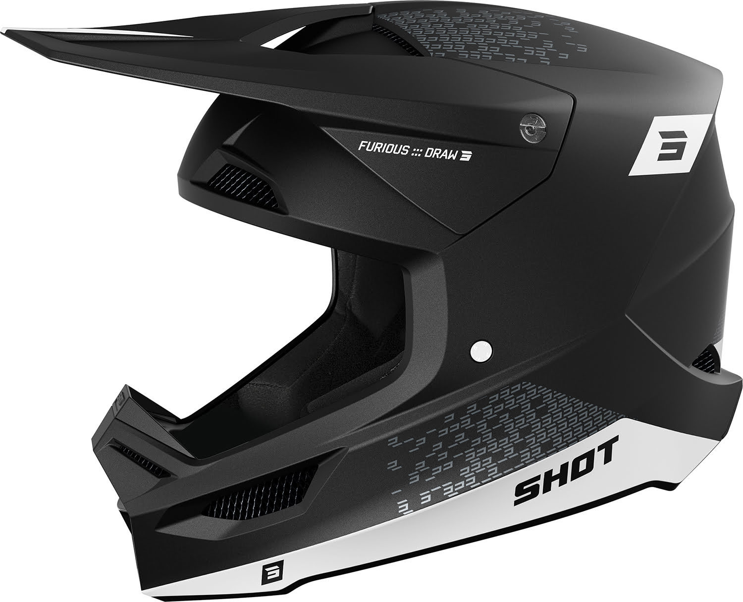 Capacete FURIOUS DRAW Branco Mate SHOT