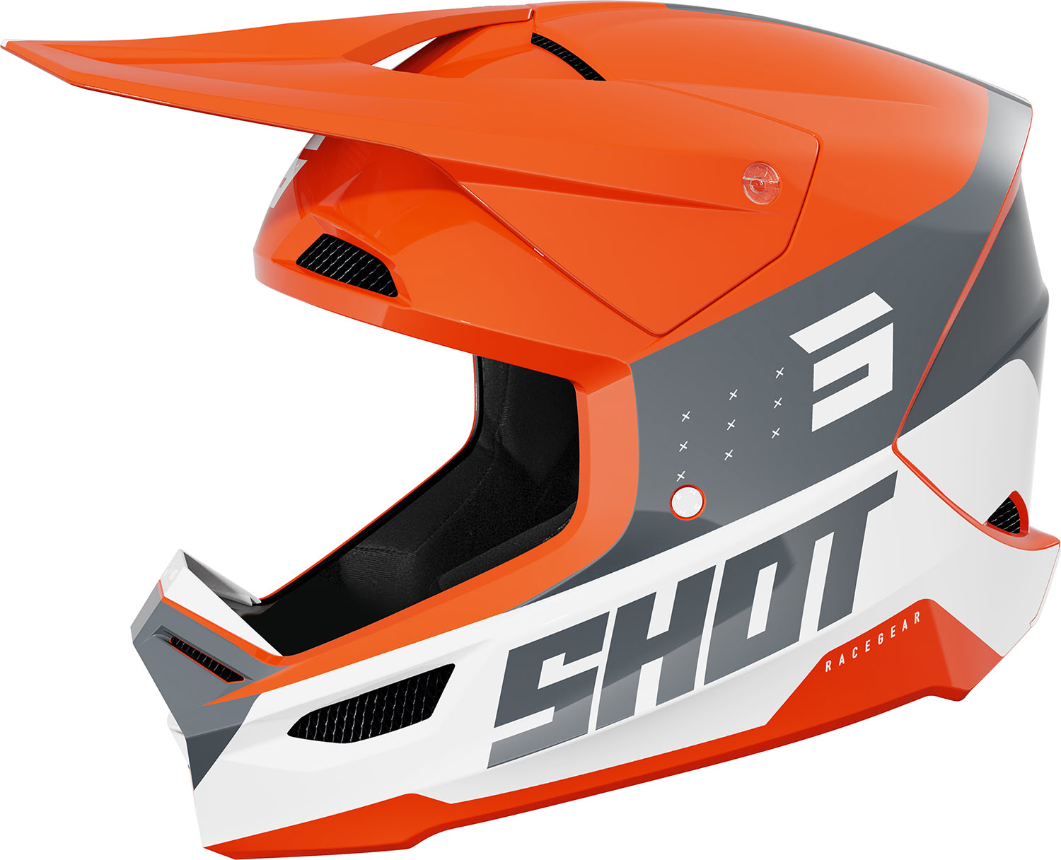 Capacete FURIOUS LEAGUE Laranja Brilho SHOT