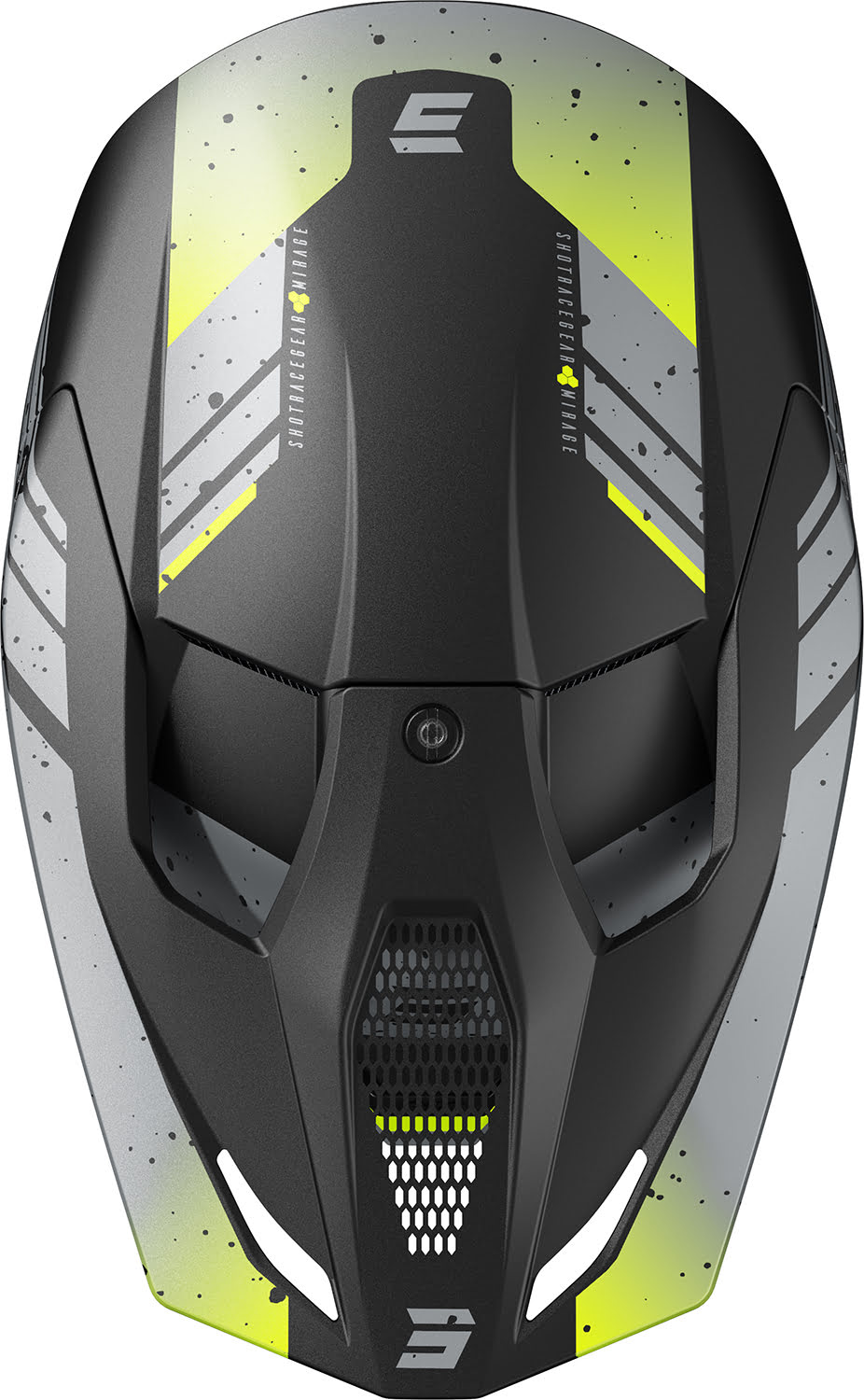 Capacete FURIOUS MIRAGE Cinza / Amarelo Neon Mate SHOT
