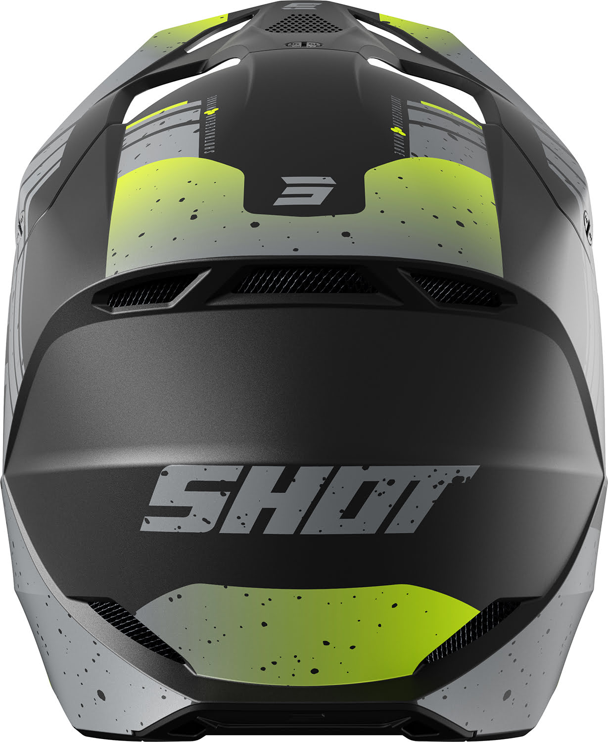 Capacete FURIOUS MIRAGE Cinza / Amarelo Neon Mate SHOT