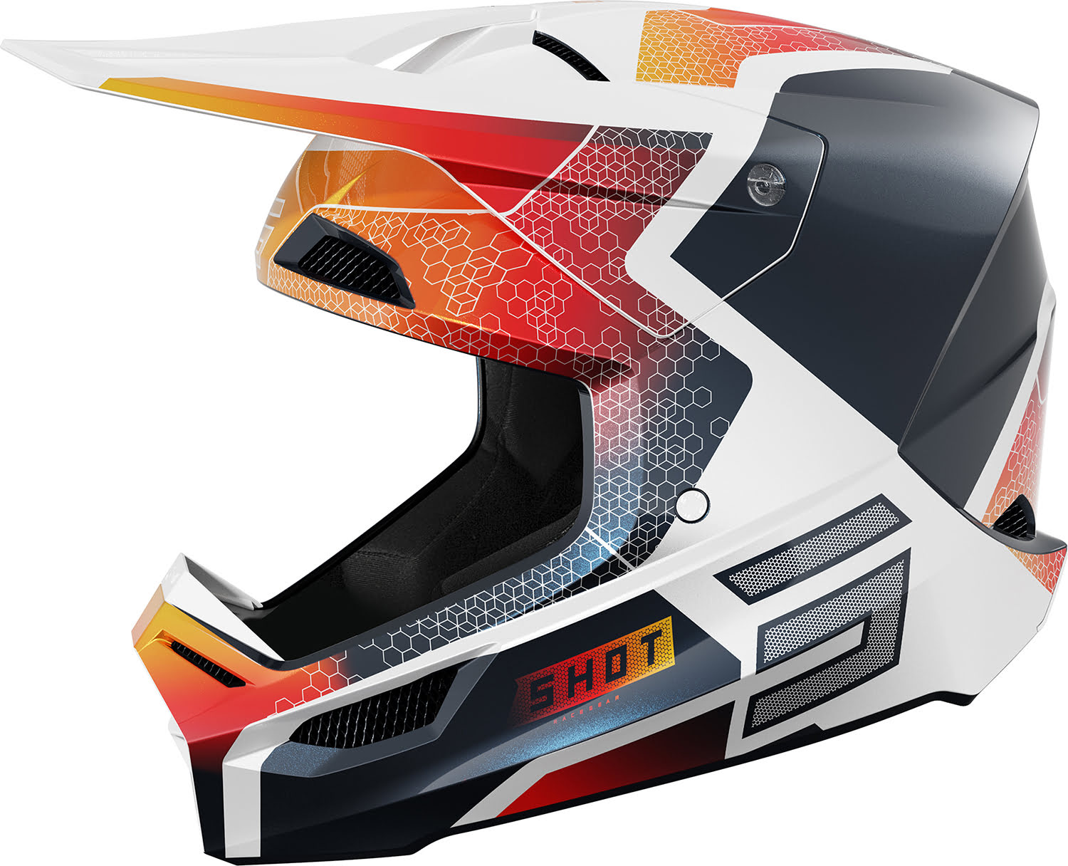 Capacete Criança FURIOUS PHASER Azul / Vermelho Pérola SHOT