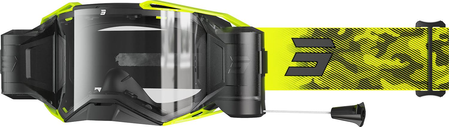 Oculos C / Roll-off LITE PATROL Amarelos Neon Mate SHOT