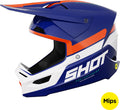 Capacete RACE IRON Azul / Laranja Brilhante SHOT