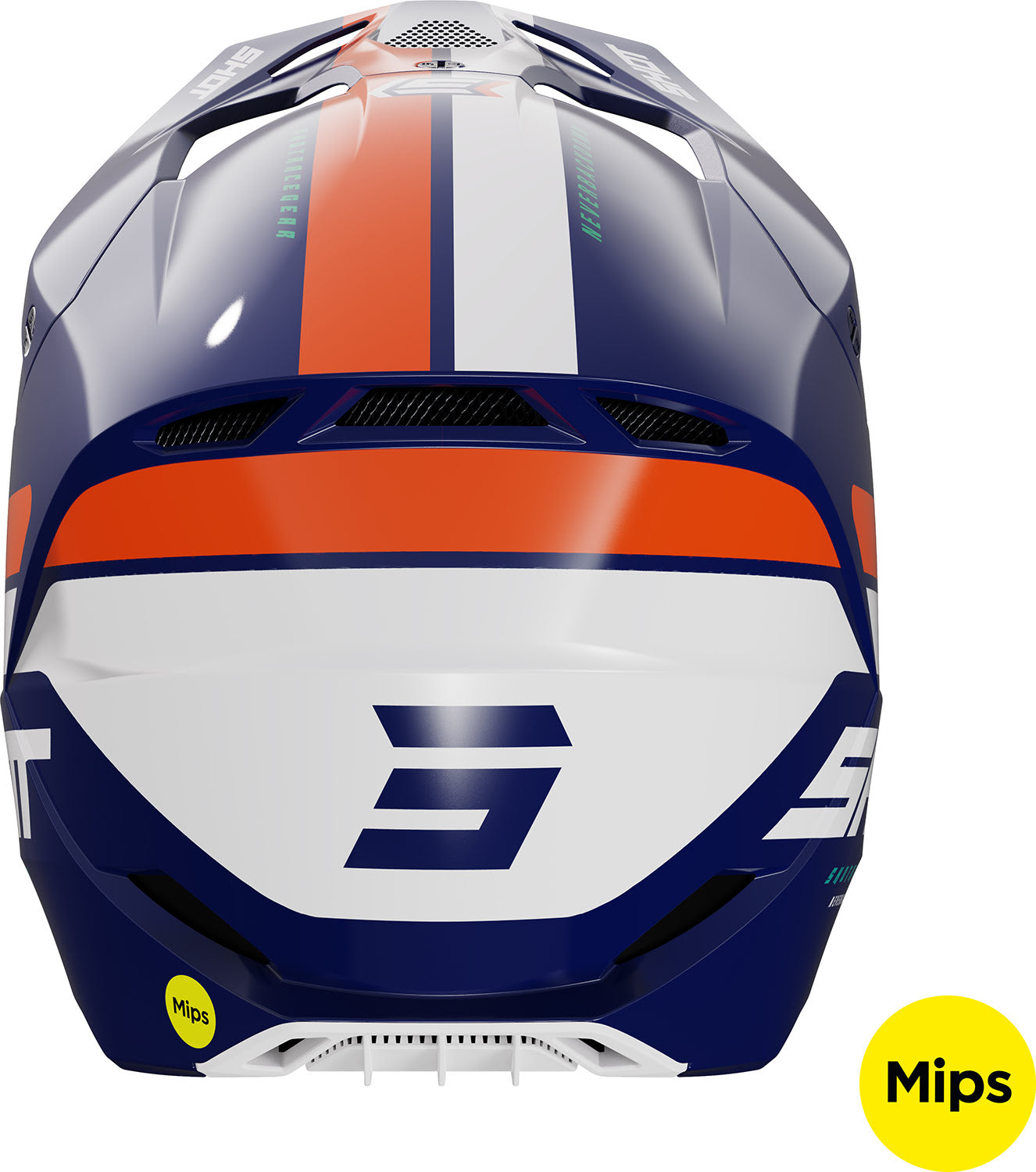 Capacete RACE IRON Azul / Laranja Brilhante SHOT