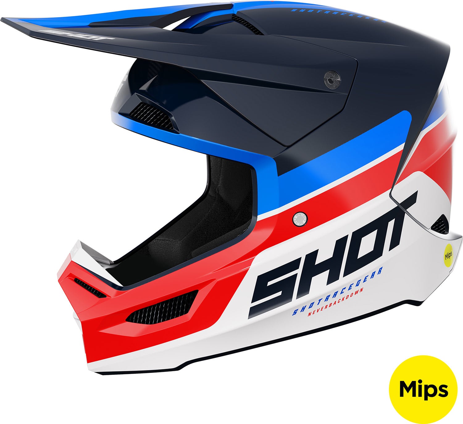 Capacete RACE IRON Azul / Vermelho Brilhante SHOT