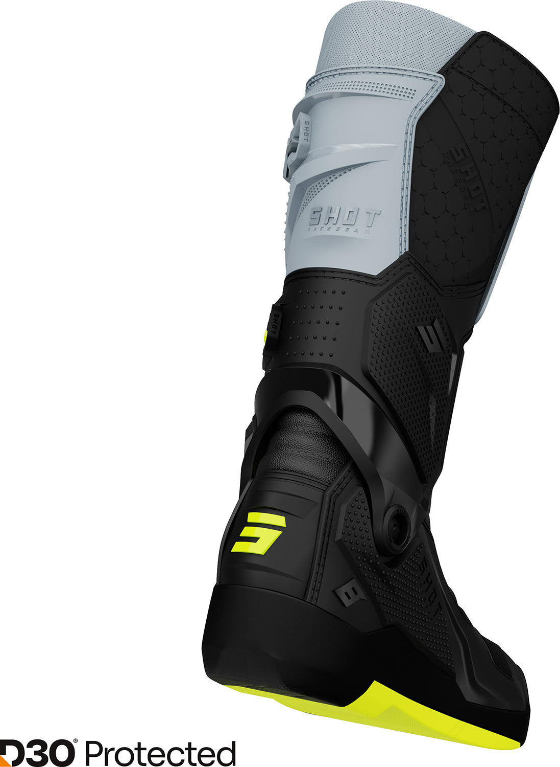 Botas RACE 8 Pretas / Amarelas Neon SHOT