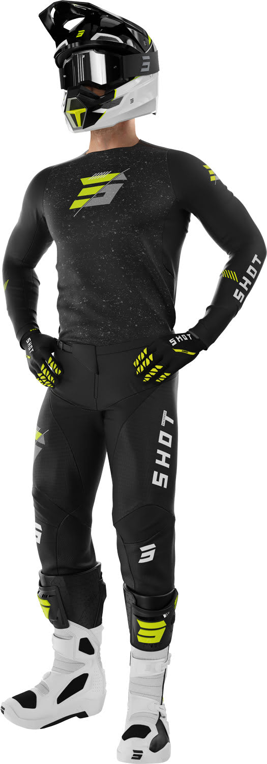 Camisola CONTACT SPECK Preta / Amarela Neon SHOT