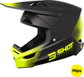 Capacete RACE DRAW Preto / Amarelo Neon Mate SHOT