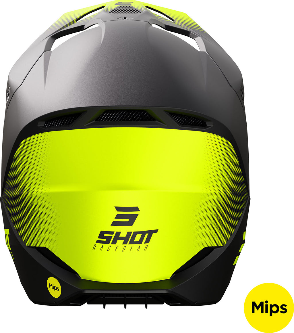 Capacete RACE DRAW Preto / Amarelo Neon Mate SHOT