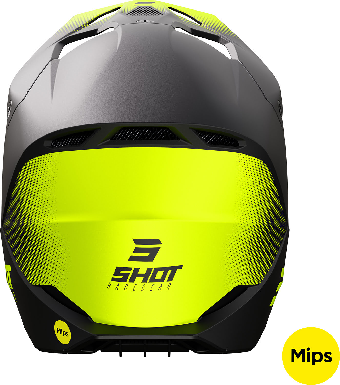 Capacete RACE DRAW Preto / Amarelo Neon Mate SHOT