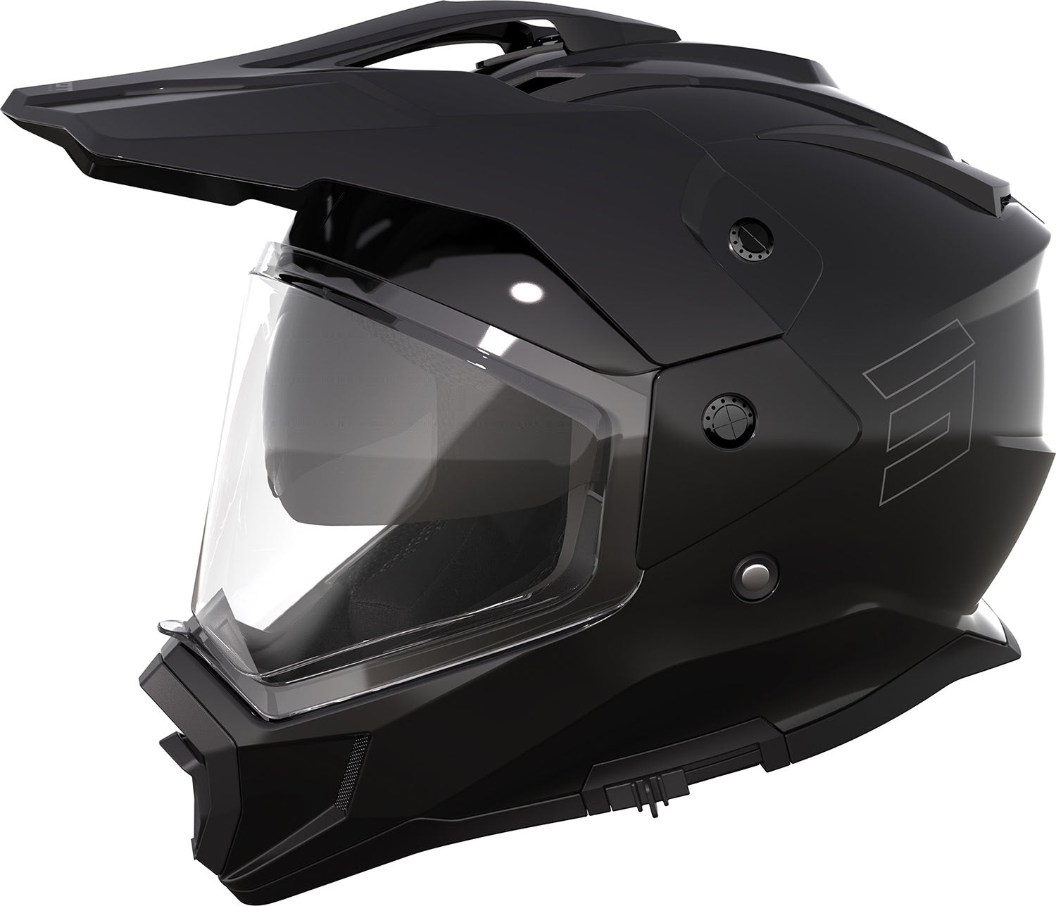 Capacete c / Viseira TREK SOLID Preto Brilhante SHOT